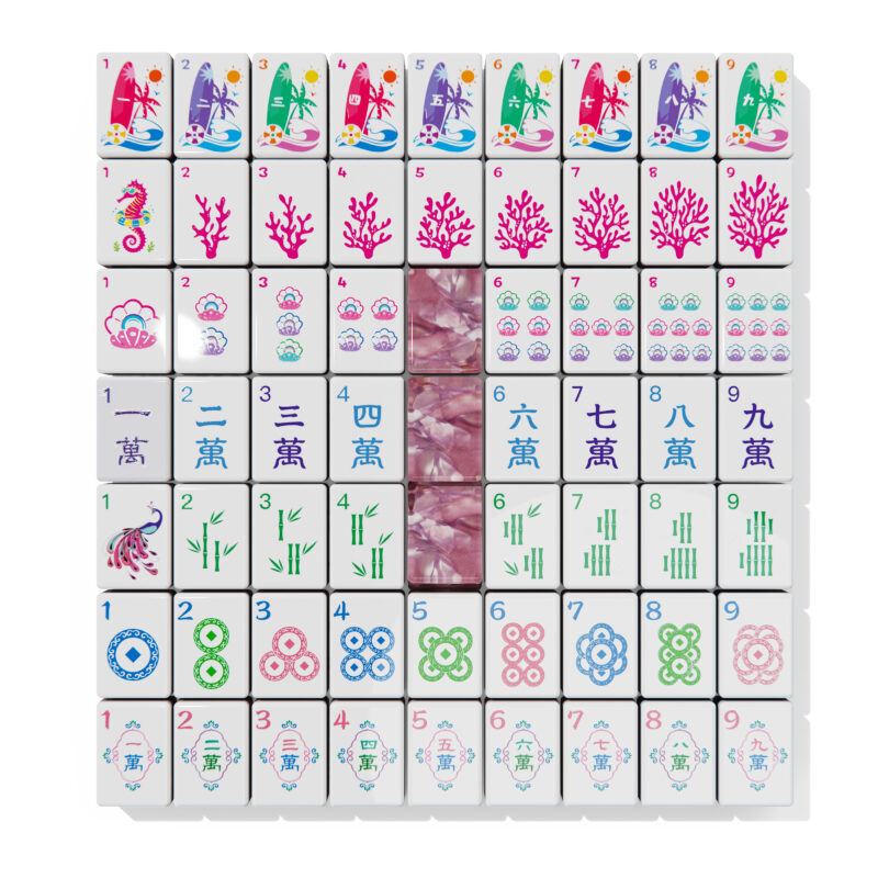 Tropical Pink American Mahjong Set