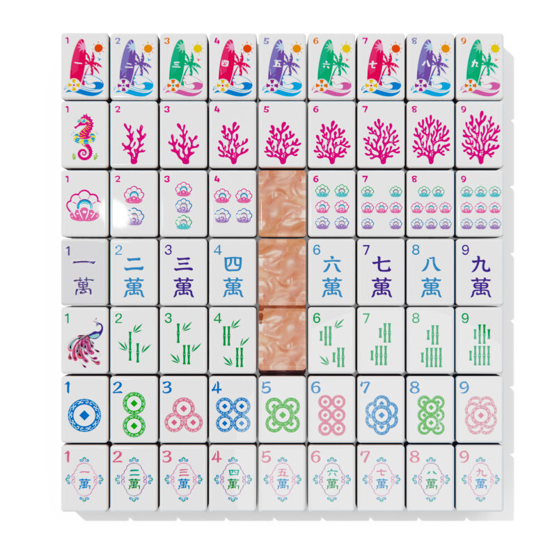 Tropical Peach American Mahjong Set