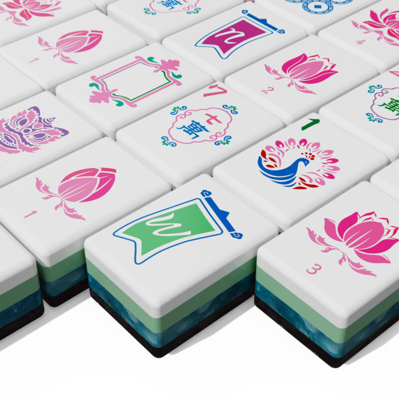 Tropical Ocean Blue American Mahjong Set