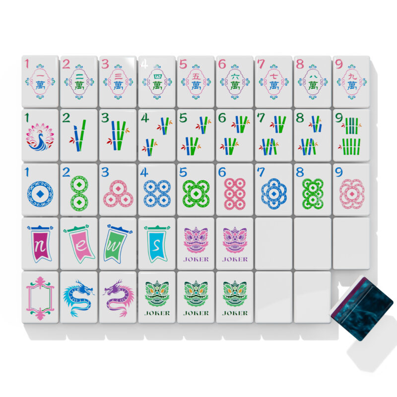 Tropical Teal American Mahjong Set