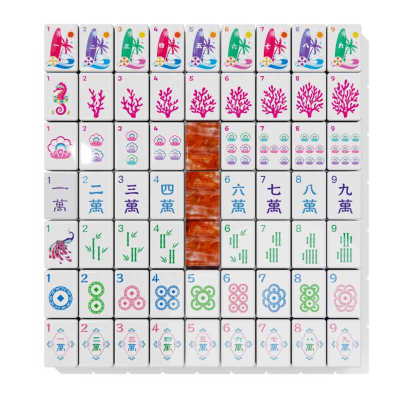 Tropical Orange American Mahjong Set