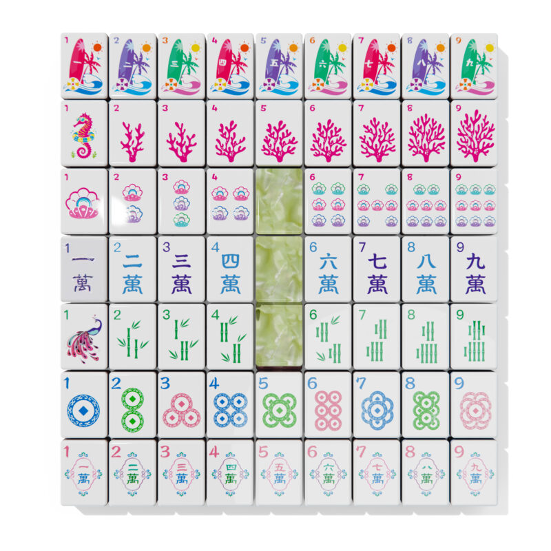 Tropical Mint Green American Mahjong Set