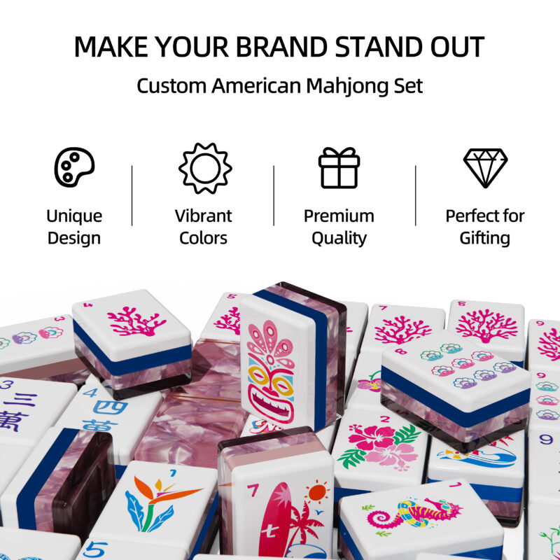 Tropical Pink American Mahjong Set