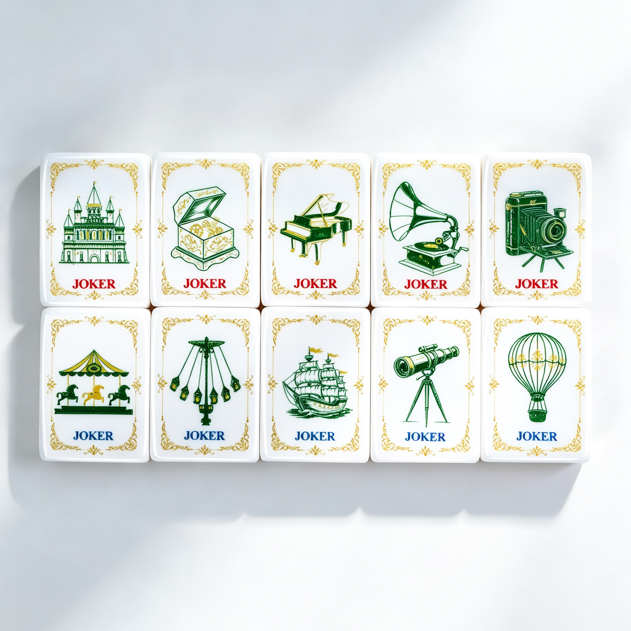Illustrated Joker tile artwork with decorative borders