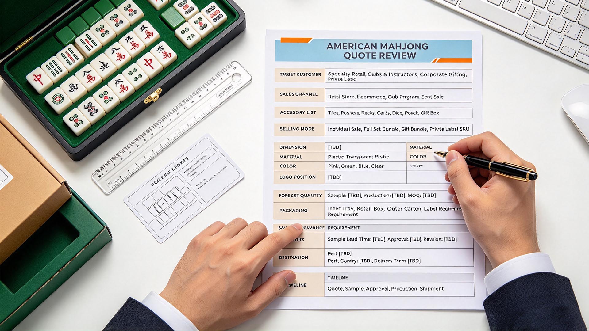 Quote-ready RFQ for wholesale American Mahjong accessories