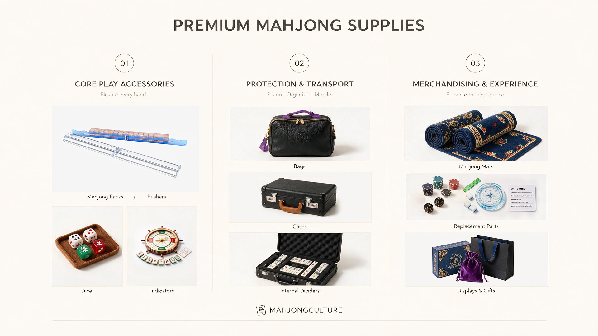 Three-layer wholesale American Mahjong accessories assortment