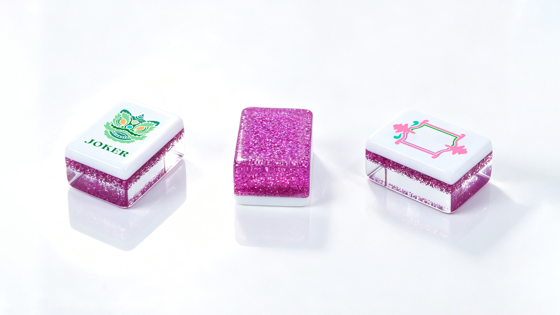 Acrylic American Mahjong material, color, edge and surface finish comparison